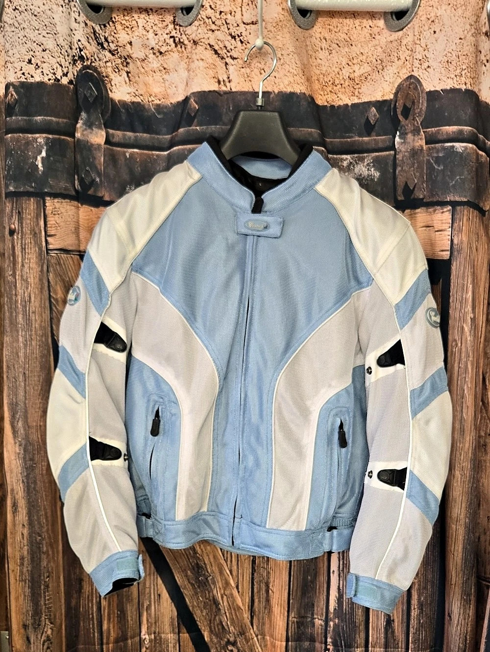 Cortech LRX AIR Motorcycle Jacket in Blue & White Large Like New